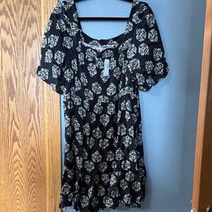 Maurices Black Floral Mini Dress
